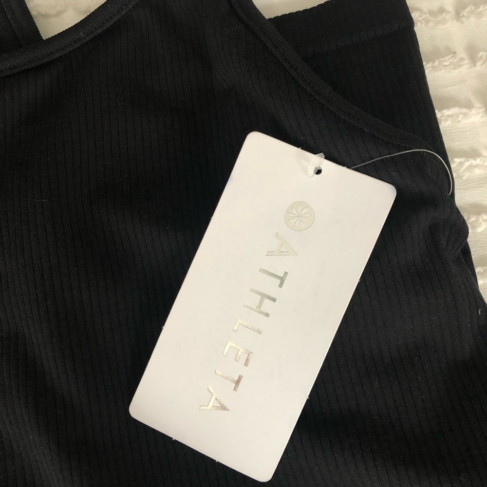 Athleta Black Racerback Ribbed Tank Top - Picture 4 of 5